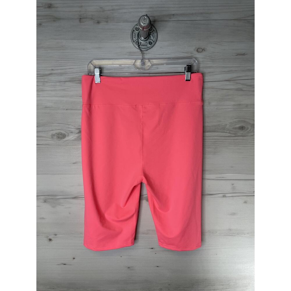 White Birch Shorts Womens 1XL Neon‎ Coral Biker Stretch Activewear High Waist - Picture 5 of 9
